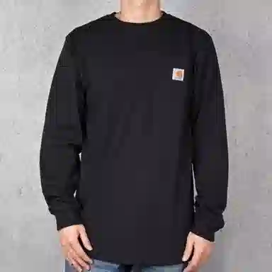 Carhartt WIP Long Sleeve Pocket Tee Black