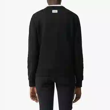 Burberry Slogan Print Sweatshirt Black