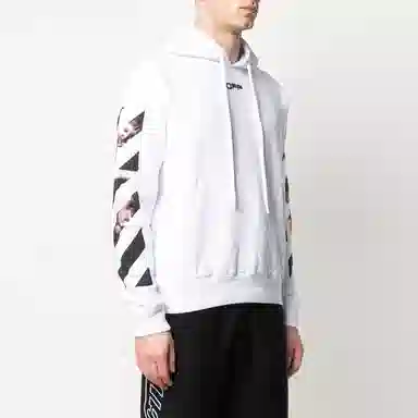 OFF-WHITE Caravaggio Arrow Hoodie White