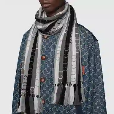 Gucci Wool Scarf Black