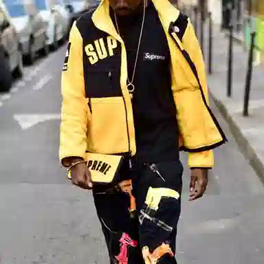 Supreme x The North Face Arc Logo Denali Fleece Jacket Yellow