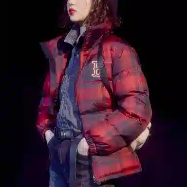 MLB Boston Red Sox Plaid Down Jacket
