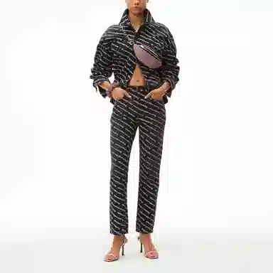 Alexander Wang SS21 High Waist Logo Jeans