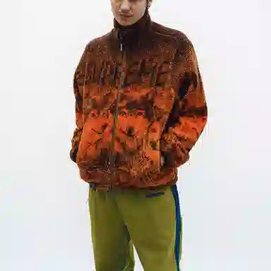 Supreme Wolf Fleece Jacket Orange