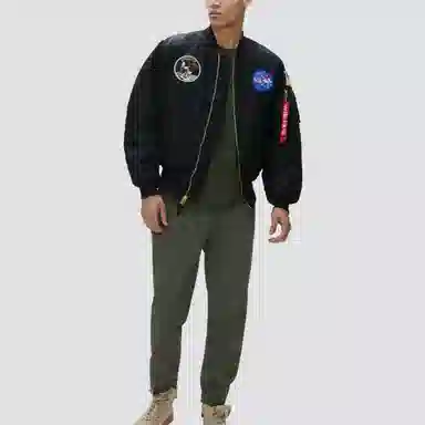 Alpha Industries Apollo MA-1 Flight Jacket Black