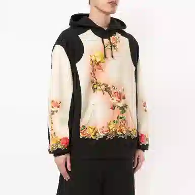 Supreme x Jean Paul Gaultier Floral Hooded Sweatshirt Cardinal