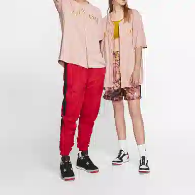 Jordan V-Neck Button Short Sleeve Jersey Pink Gold