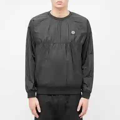 Stone Island Nylon Crewneck Sweatshirt Black