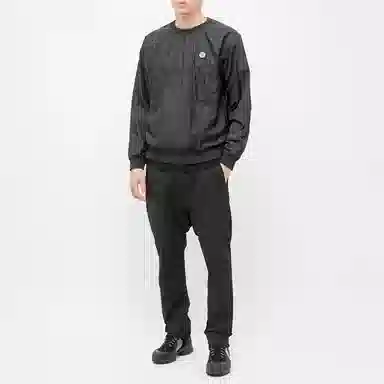Stone Island Nylon Crewneck Sweatshirt Black