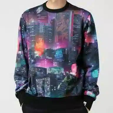 BAPE Neon Tokyo Crewneck