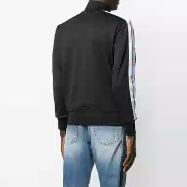 Palm Angels Zip-Up Track Jacket Black