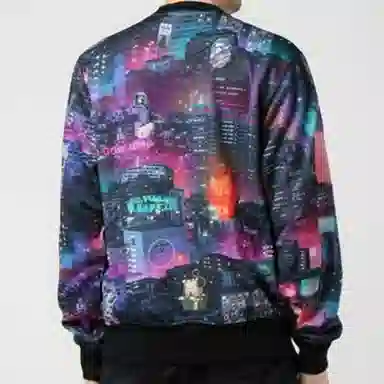 BAPE Neon Tokyo Crewneck