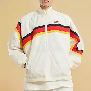 中国李宁 巴黎时装周走秀款 宽松休闲立领夹克外套 男款 乳白色