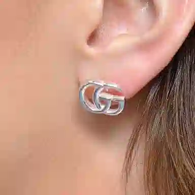 Gucci Double G Daisy Silver Earrings