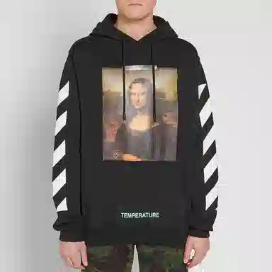 OFF-WHITE Mona Lisa Crewneck Sweatshirt Black