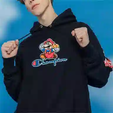 Champion x super mario bros logo