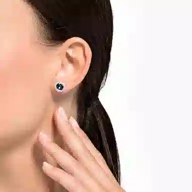 Swarovski Angelic Rhodium Earrings Blue