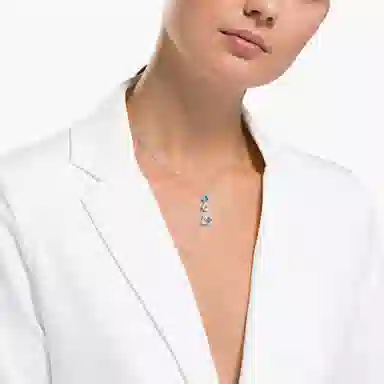 Swarovski 125 Anniversary Dazzling Swan Necklace Blue