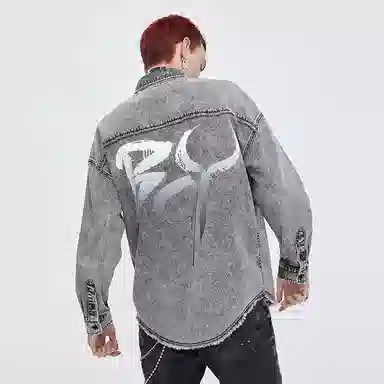 Boy London SS21 Logo Denim Shirt Grey