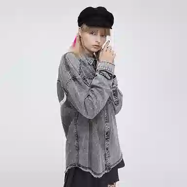 Boy London SS21 Logo Denim Shirt Grey