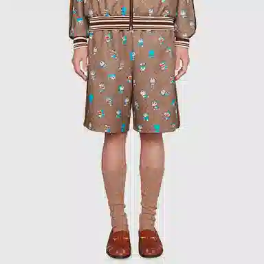 Gucci x Doraemon Brown Shorts