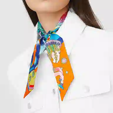 Hermes Twilly Scarf Orange