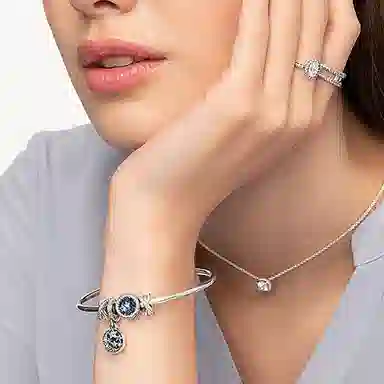 Pandora Moon and Star Pendant Charm Silver