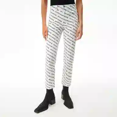 Alexander Wang High Waist Logo Jeans White