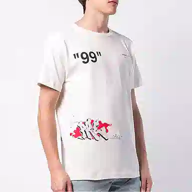 Off-White Graffiti Print T-Shirt White