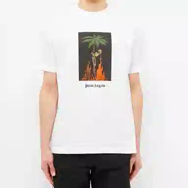 Palm Angels Burning Skeleton Tee