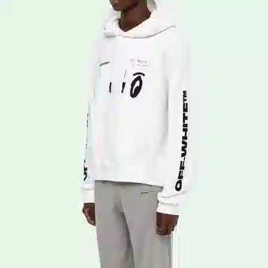 OFF-WHITE FW19 Splitted Arrows Hoodie