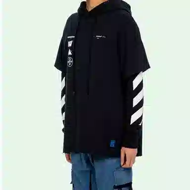 OFF-WHITE Two-Piece Hoodie Black
