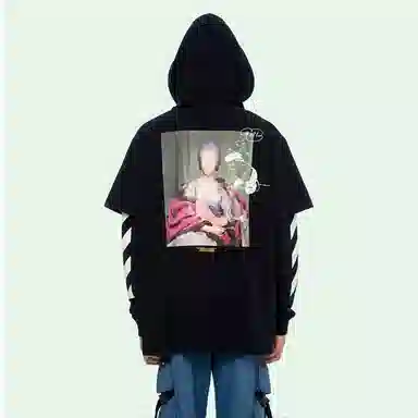 OFF-WHITE Two-Piece Hoodie Black