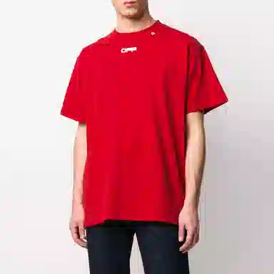 OFF-WHITE Painting Arrow Print Tee Red