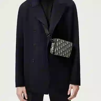 DIOR Oblique Embroidered Shoulder Bag