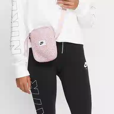 Nike Air Logo Shoulder Bag Purple Black