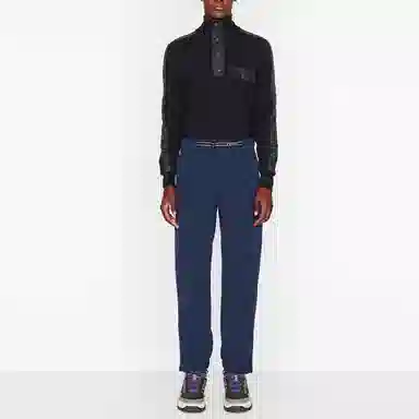 DIOR Oblique Turtleneck Sweater Navy