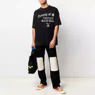 Marcelo Burlon SS21 County Logo T-Shirt Black