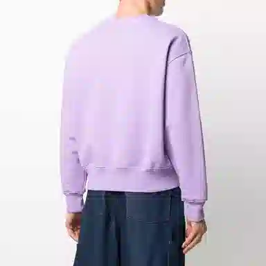 AMIPARIS Logo Embroidered Crewneck Purple