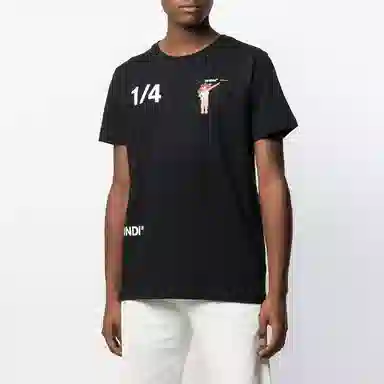OFF-WHITE SS19 1/4 Back Print Tee Black