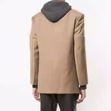 WE11DONE FW22 V-Neck Blazer Khaki