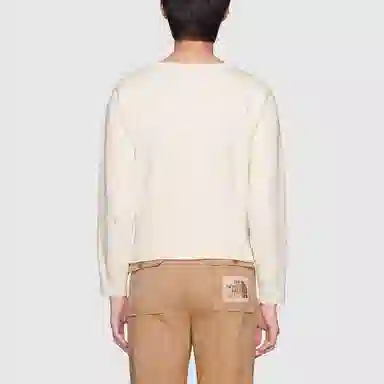 Gucci x The North Face Logo Crewneck Sweatshirt White