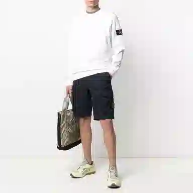 Stone Island Garment Dyed Crew Sweat White