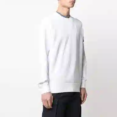 Stone Island Garment Dyed Crew Sweat White