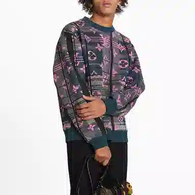 Louis Vuitton Pullover Sweatshirt Men's Dark Green