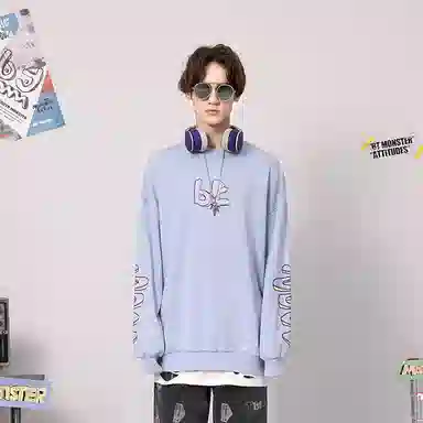 bt Monster Print Oversized Sweatshirt