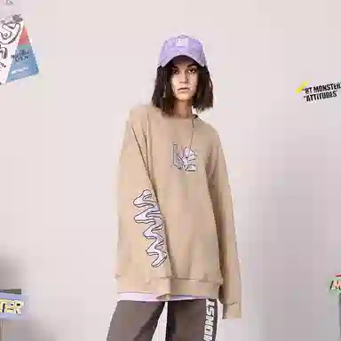 bt Monster Print Oversized Sweatshirt