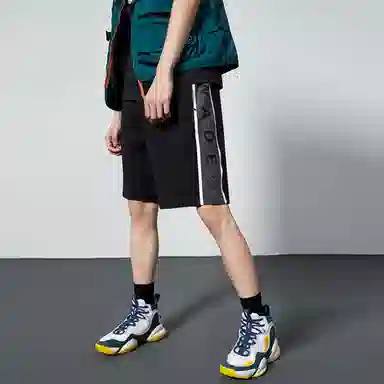 李宁 韦德系列 宽松针织运动短裤 男款 新标准黑