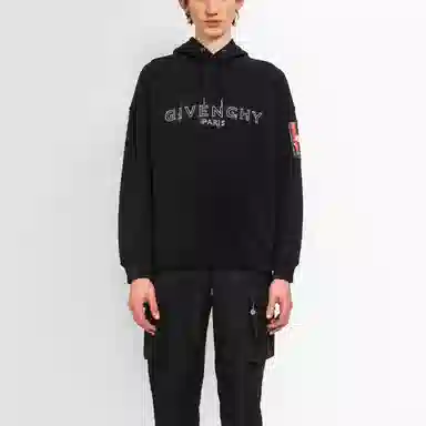 Givenchy Logo Hoodie Black