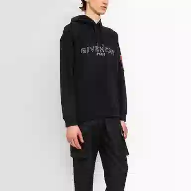 Givenchy Logo Hoodie Black